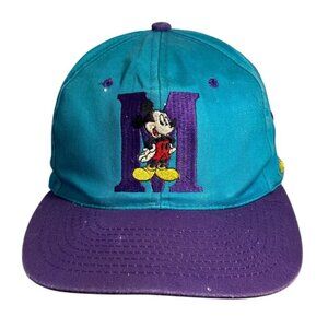 Mickey Mouse Hat Teal & Purple Baseball Cap Embroidered Disney Unlimited